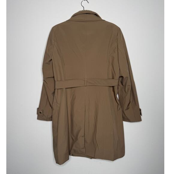 NWOT Halston Zip Trench Coat | Neutral Trench Coat - Picture 2 of 4